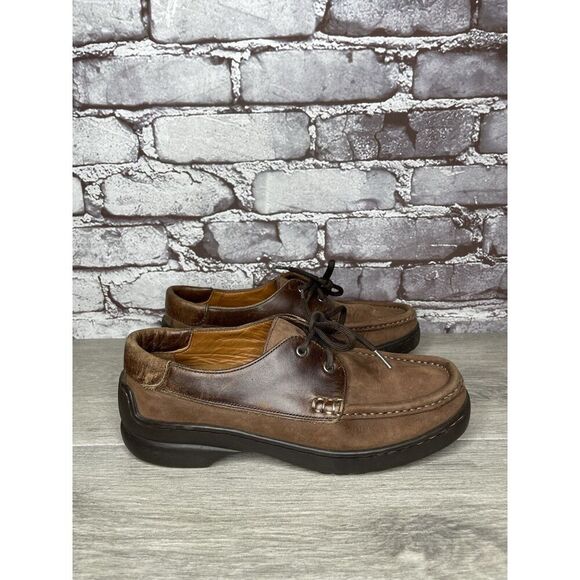 Bally Grimsela Brown Leather Moc Toe Casual Lace Shoes Women’s Sz 7M US/37.5EU - Picture 16 of 16